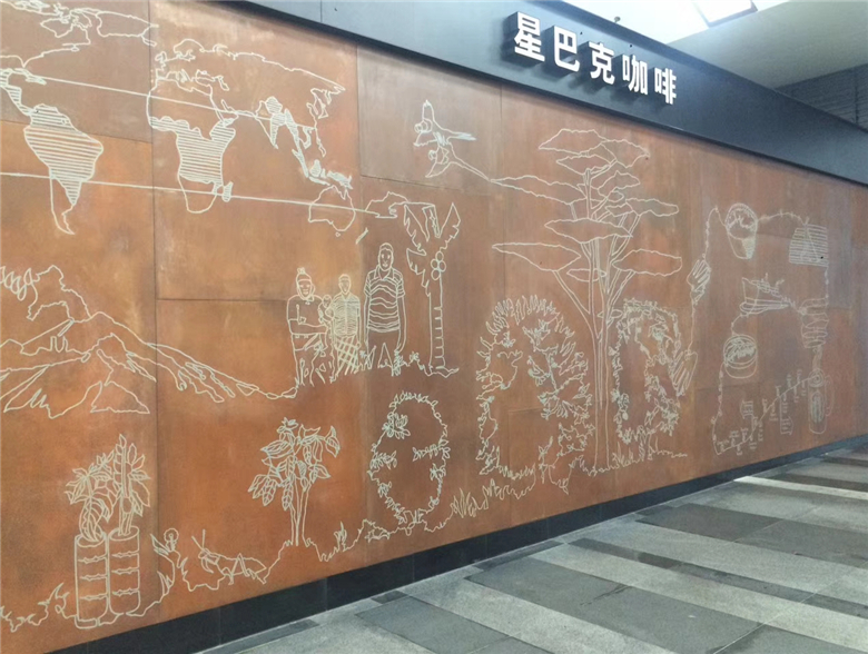江边乡耐候钢幕墙